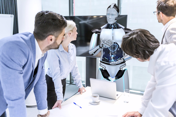 Harmonious partnership: AI and humans working together for a brighter future.